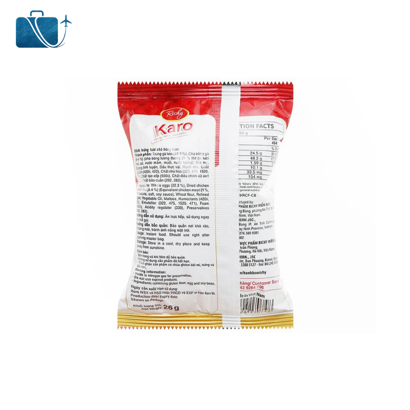 Bánh Trứng Tươi Chà Bông Karo Richy Túi 156g 3