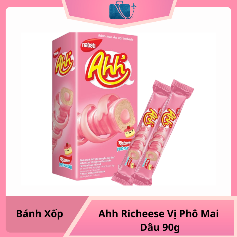Bánh Xốp Ahh Richeese Vị Phô Mai Dâu 90g