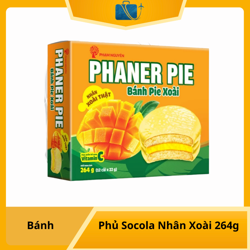 Bánh Phủ Socola Nhân Xoài Phaner Pie 264g