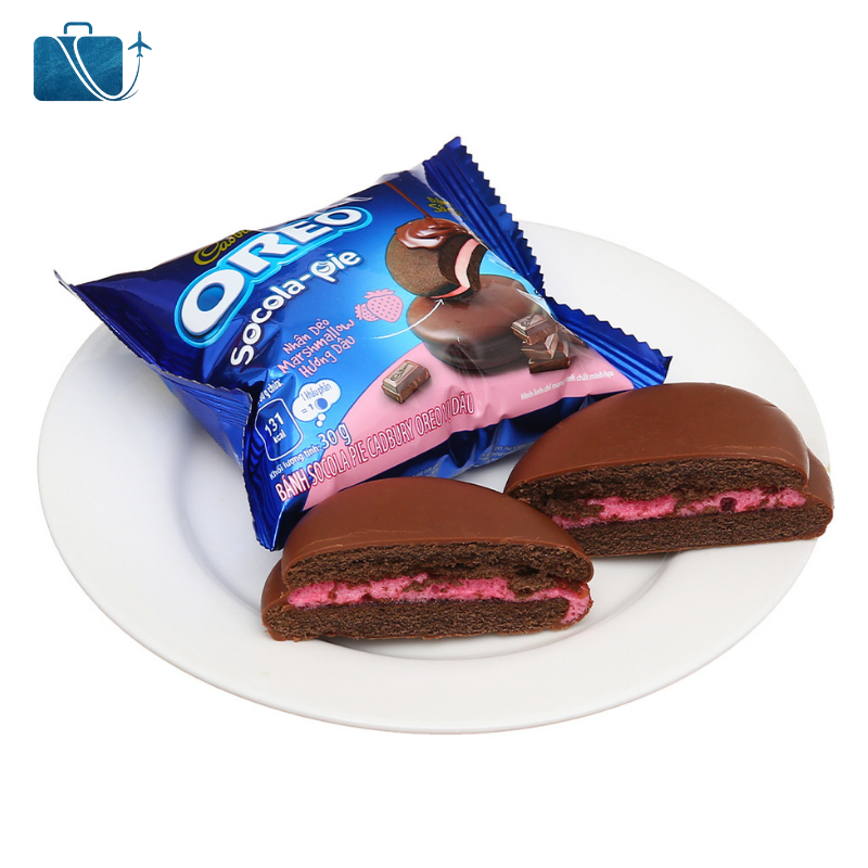 Bánh Oreo Pie Socola Dâu Hộp 180g 2