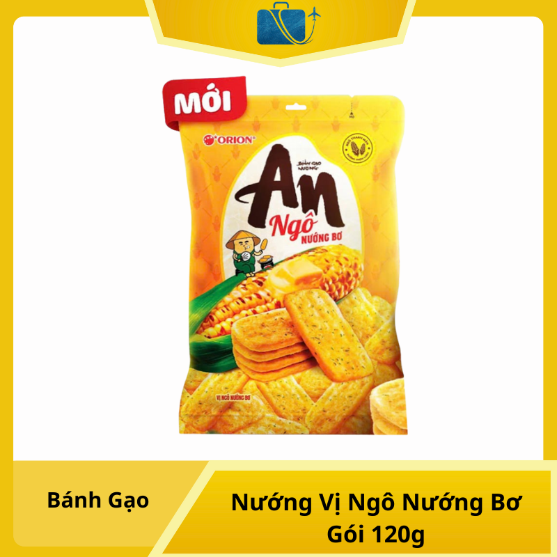 Bánh Gạo Nướng Vị Ngô Nướng Bơ Orion An Gói 120g