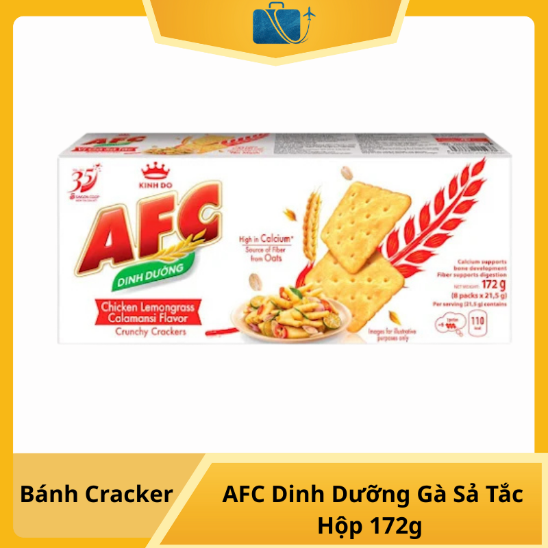 Bánh Cracker AFC Dinh Dưỡng Gà Sả Tắc 172g