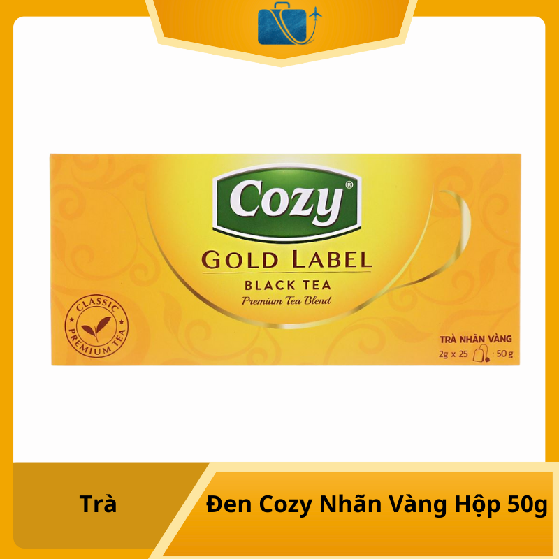 Trà Đen Cozy Nhãn Vàng Hộp 50g