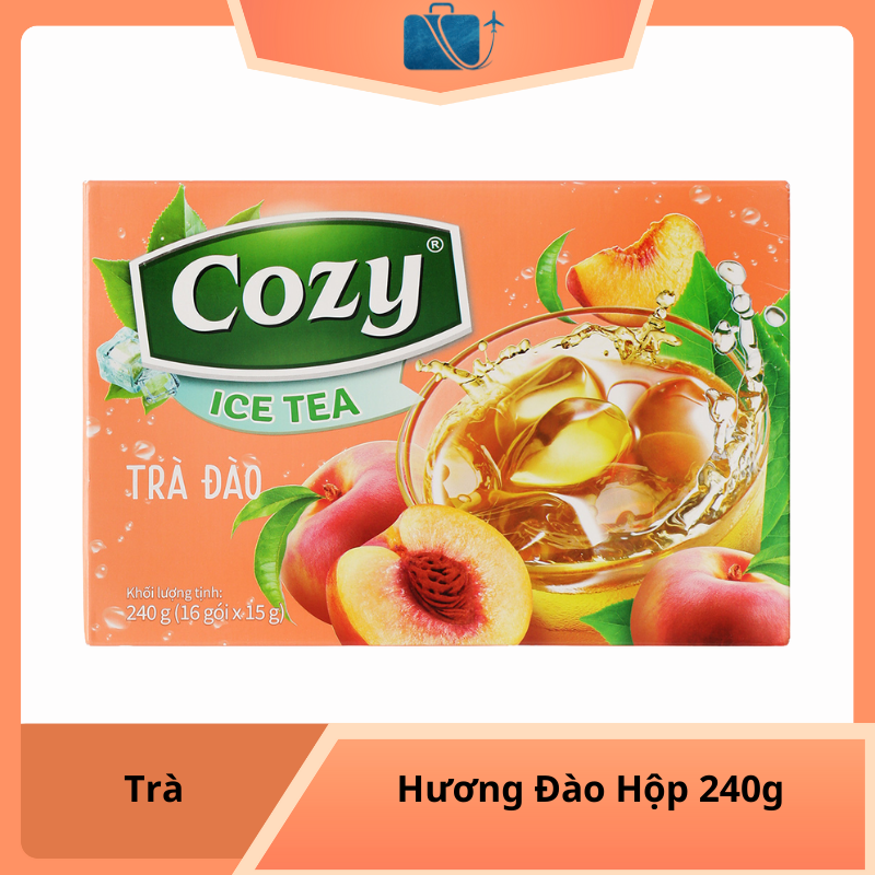 Trà Cozy Ice Tea Hương Đào Hộp 240g