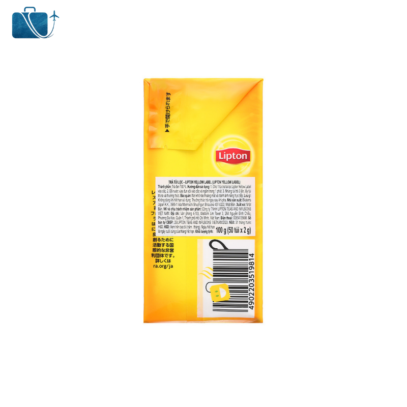 Trà Lipton Nhãn Vàng Hộp 100g 2