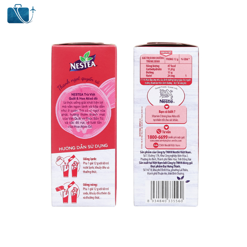 Trà Việt Quất và Atiso Đỏ Nestea Hộp 120g 2