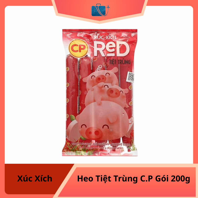 Xúc Xích Heo Tiệt Trùng C.P Gói 200g