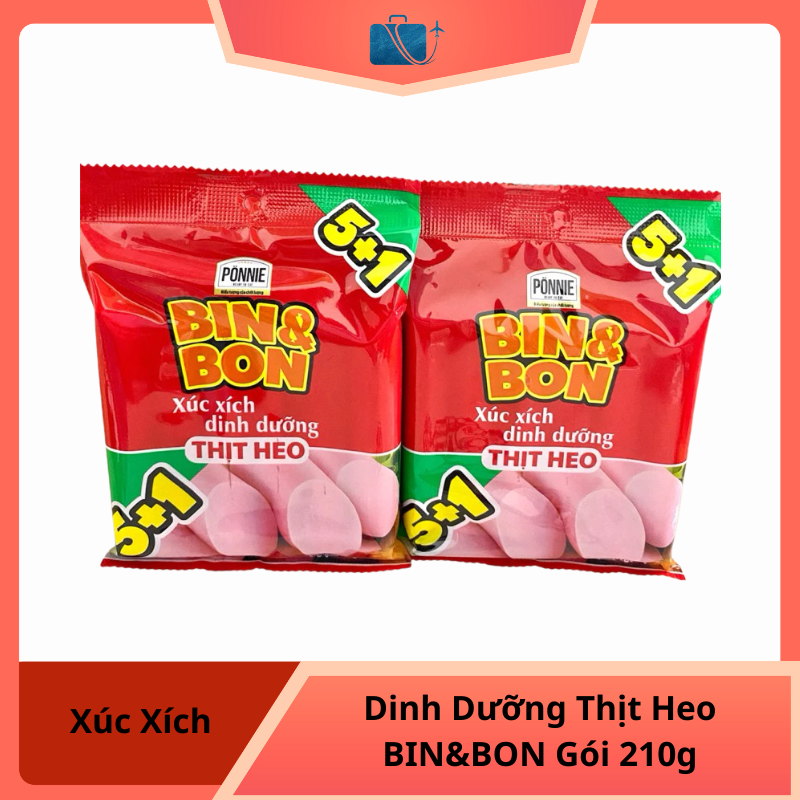 Xúc Xích Dinh Dưỡng Thịt Heo BIN&BON Gói 210g