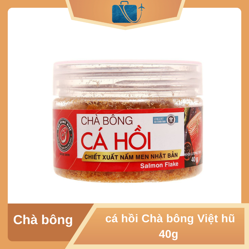 Chà Bông Cá Hồi Chà Bông Việt Hũ 40g
