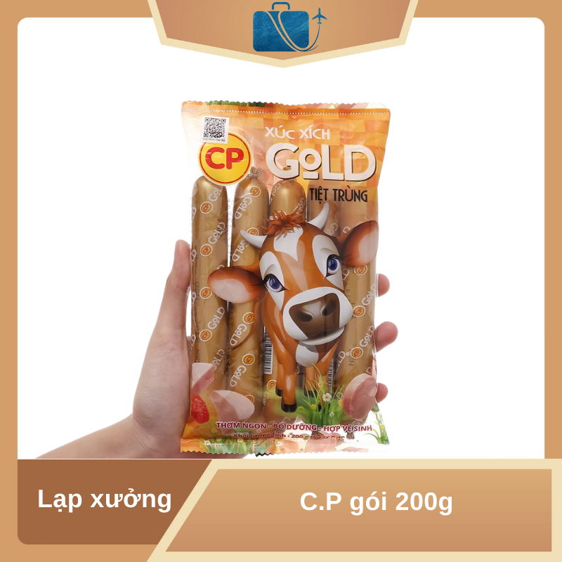 Xúc Xích Bò Tiệt Trùng Gold C.P Gói 200g
