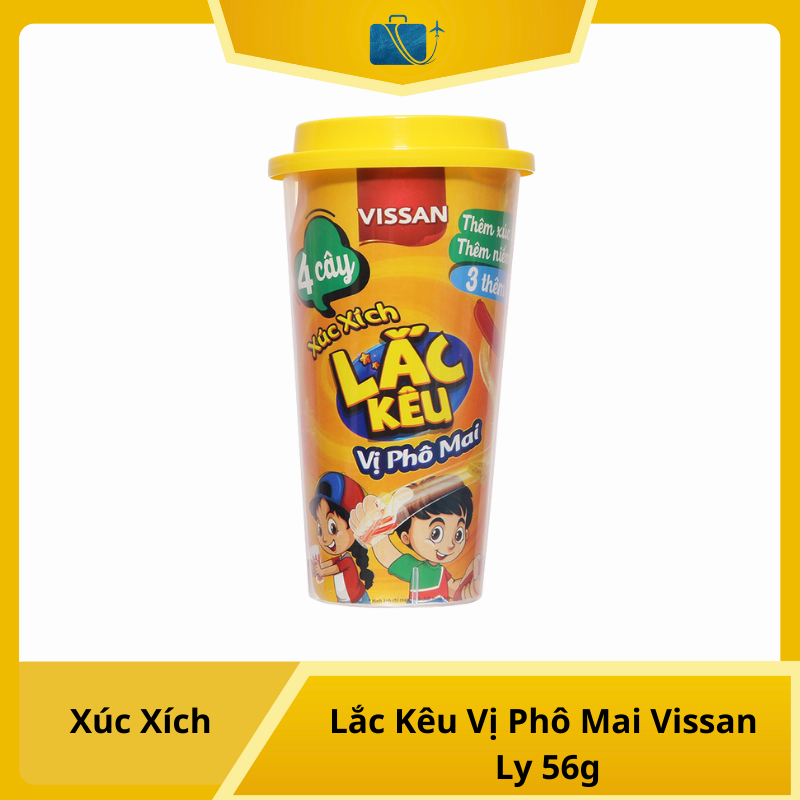 Xúc Xích Lắc Kêu Vị Phô Mai Vissan Ly 56g