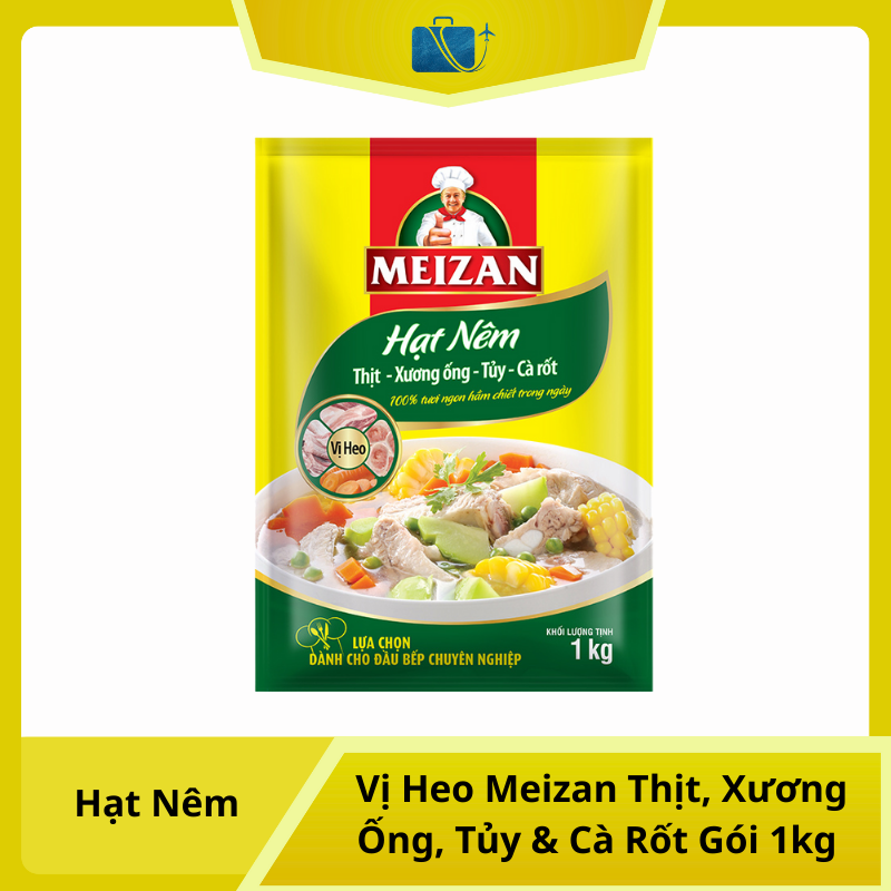 Hạt Nêm Vị Heo Meizan Thịt, Xương Ống, Tủy & Cà Rốt Gói 1kg