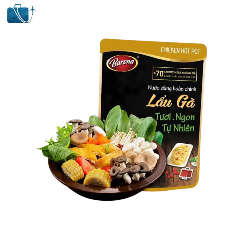 Nước Dùng Hoàn Chỉnh Lẩu Gà Barona Gói 140g 2