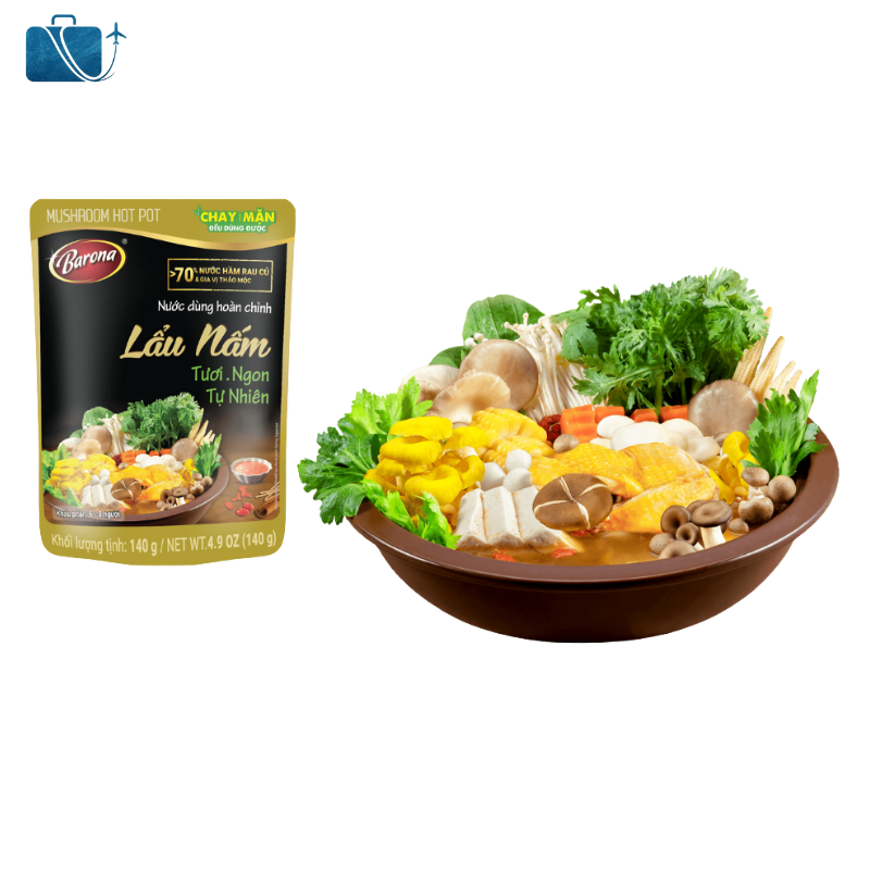 Nước Dùng Lẩu Nấm Barona Gói 140g 2
