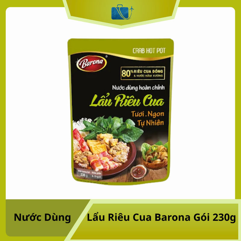 Nước Dùng Lẩu Riêu Cua Barona Gói 230g
