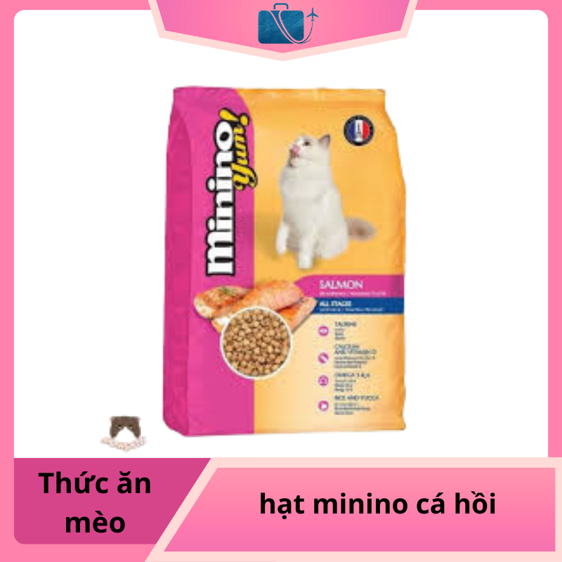 Hạt Minino Vị Cá Hồi – Thức Ăn Cho Mèo Giàu Dinh Dưỡng, Hương Vị Mèo Yêu Thích