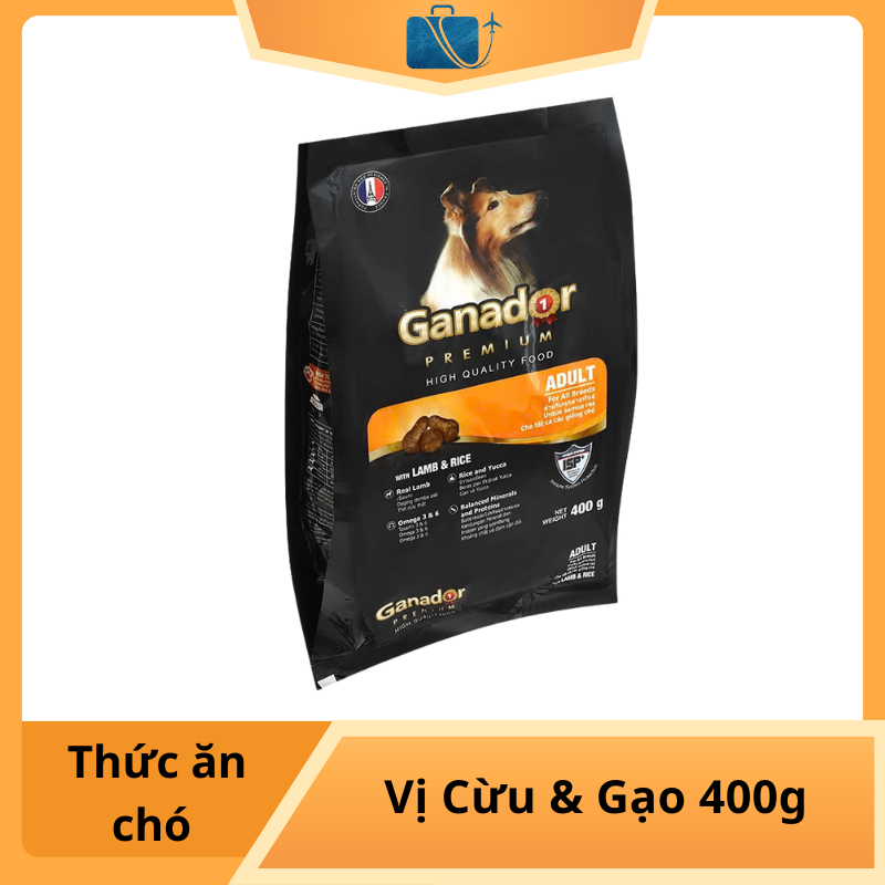 Hạt Ganador Adult Cho Chó Trưởng Thành Vị Cừu & Gạo 400g – Dinh Dưỡng Toàn Diện Cho Boss Khỏe Mạnh