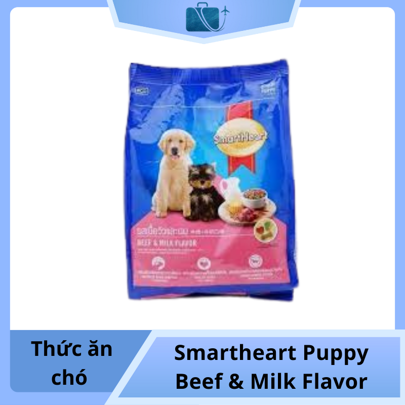 Smartheart Puppy Beef & Milk 1.3kg – Thức Ăn Hạt Dinh Dưỡng Hoàn Chỉnh Cho Chó Con