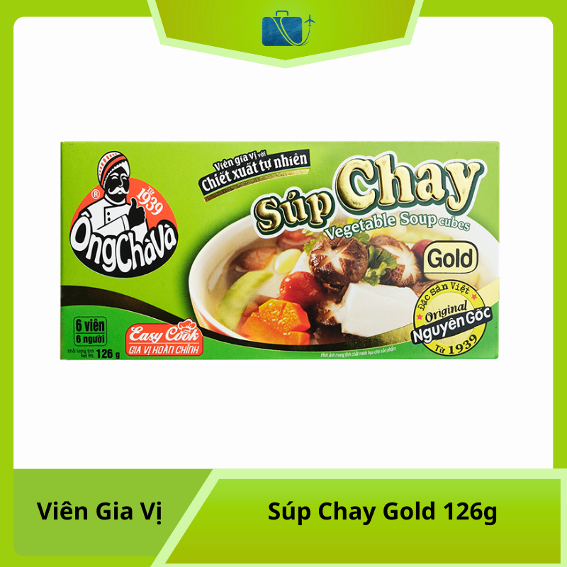 Viên Gia Vị Súp Chay Gold 126g