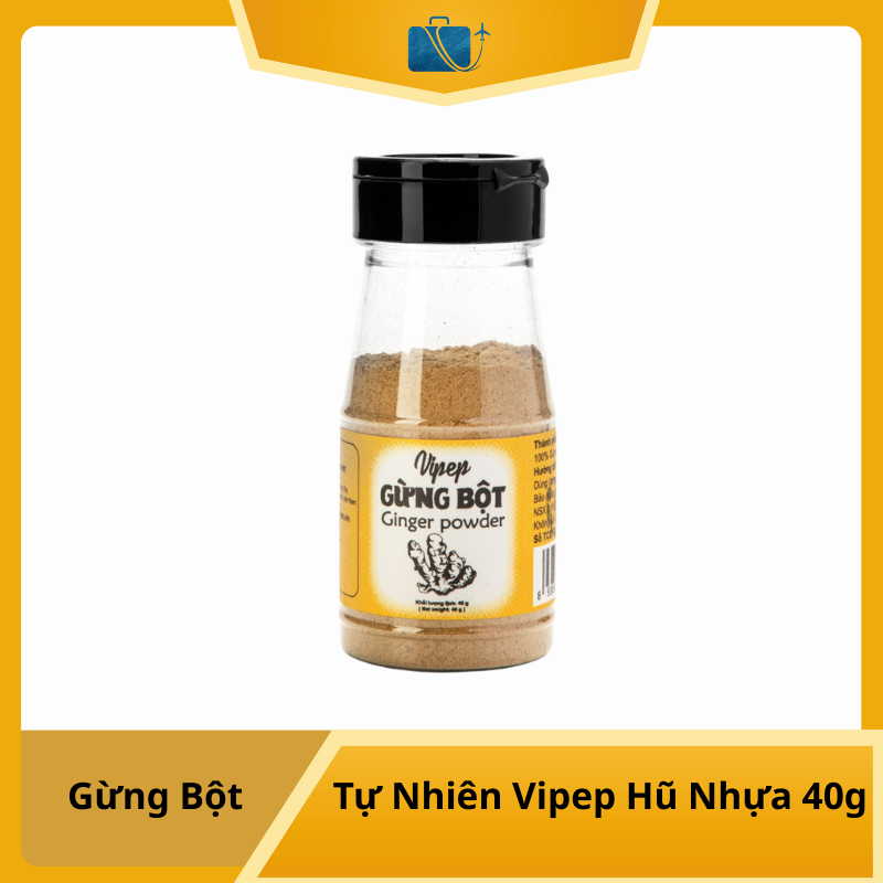 Gừng Bột Tự Nhiên Vipep Hũ Nhựa 40g