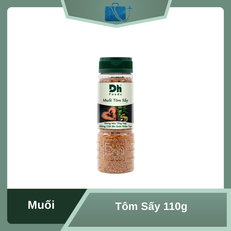 Muối Tôm Sấy  Đậm Vị Tôm, Cay Nồng, Chuẩn Vị Ăn Vặt 110g