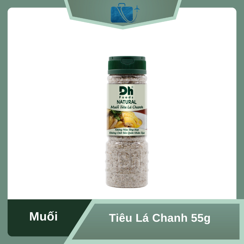 Muối Tiêu Lá Chanh Gia Vị Tự Nhiên, Thơm Ngon Đậm Vị 55g