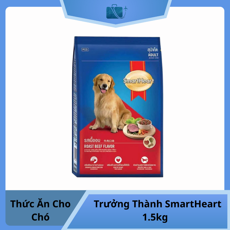 Thức Ăn Cho Chó Trưởng Thành SmartHeart 1.5kg