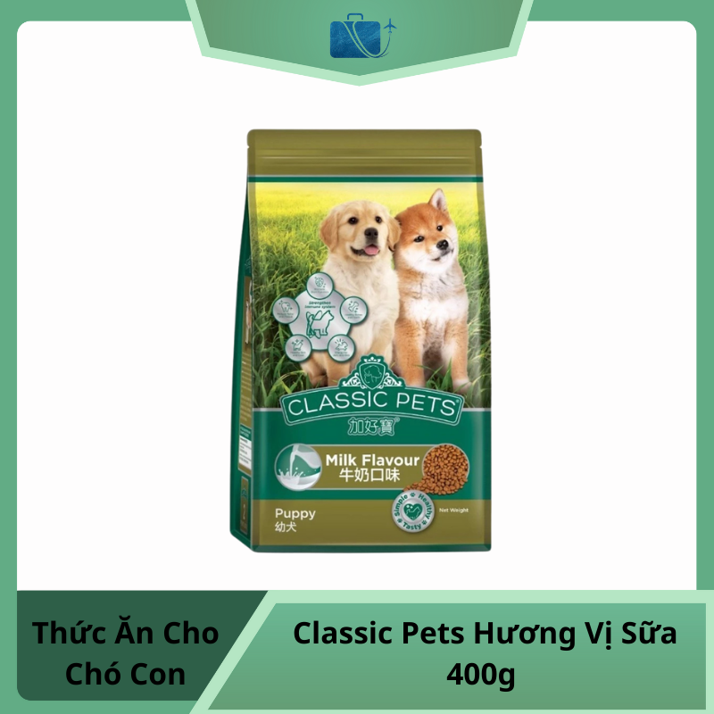 Thức Ăn Cho Chó Con Classic Pets Hương Vị Sữa 400g