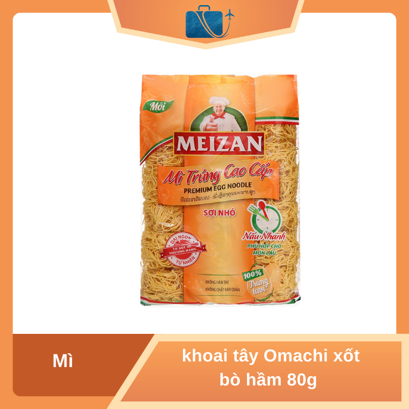 Mì Trứng Sợi Nhỏ Meizan Gói 500g