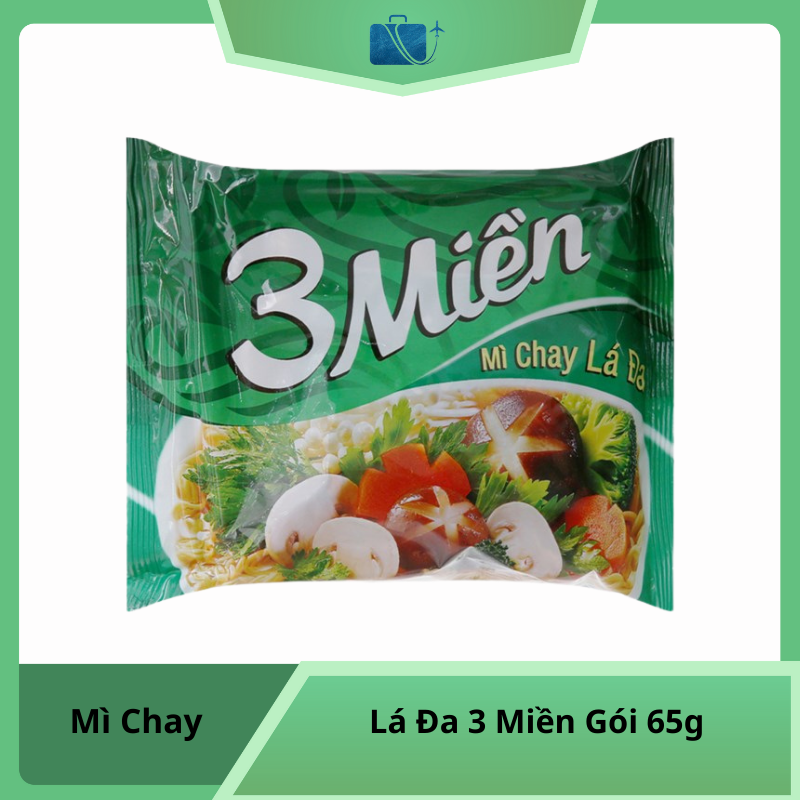 Mì Chay Lá Đa 3 Miền Gói 65g