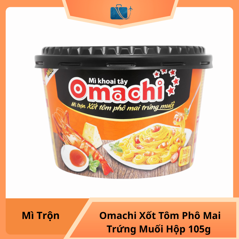 Mì Trộn Omachi Xốt Tôm Phô Mai Trứng Muối Hộp 105g
