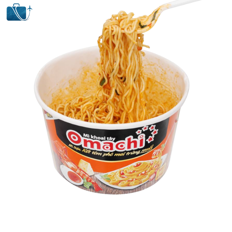 Mì Trộn Omachi Xốt Tôm Phô Mai Trứng Muối Hộp 105g 3