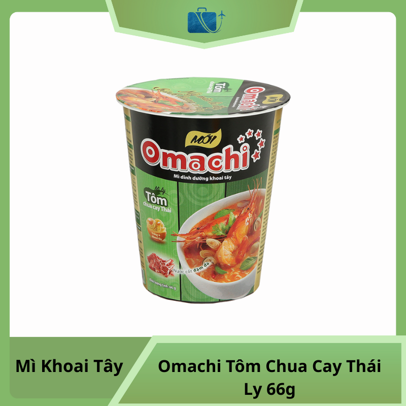 Mì Khoai Tây Omachi Tôm Chua Cay Thái Ly 66g