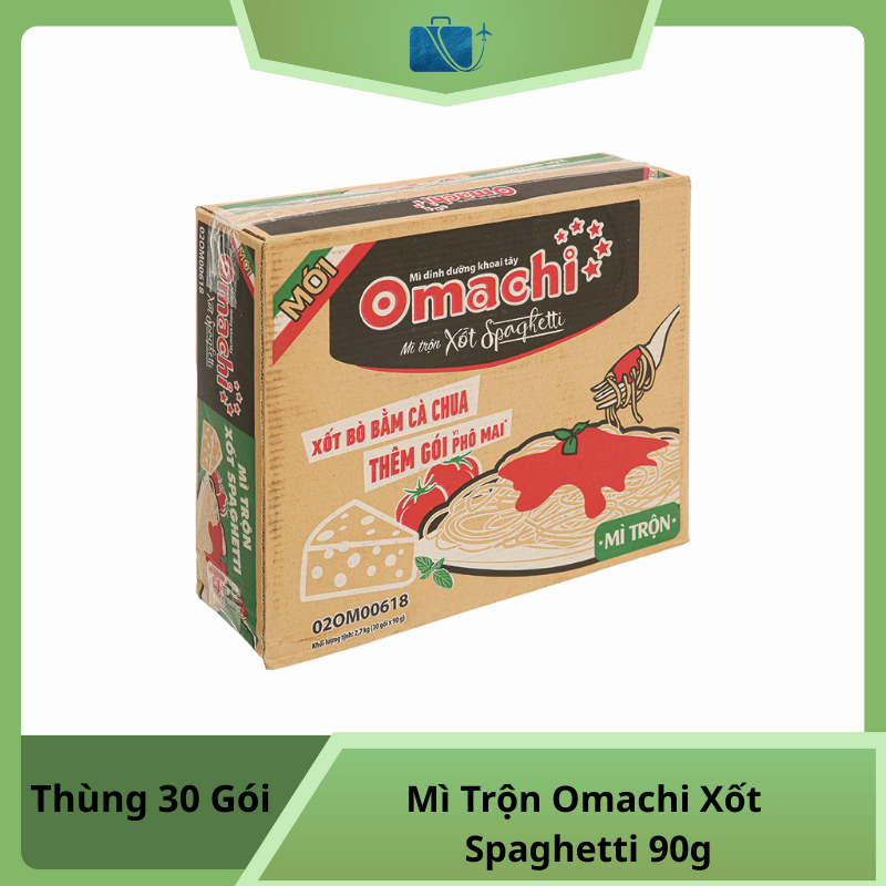 Thùng 30 Gói Mì Trộn Omachi Xốt Spaghetti 90g