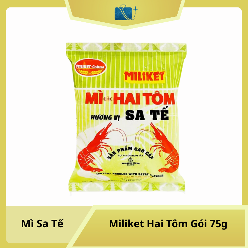 Mì Sa Tế Miliket Hai Tôm Gói 75g