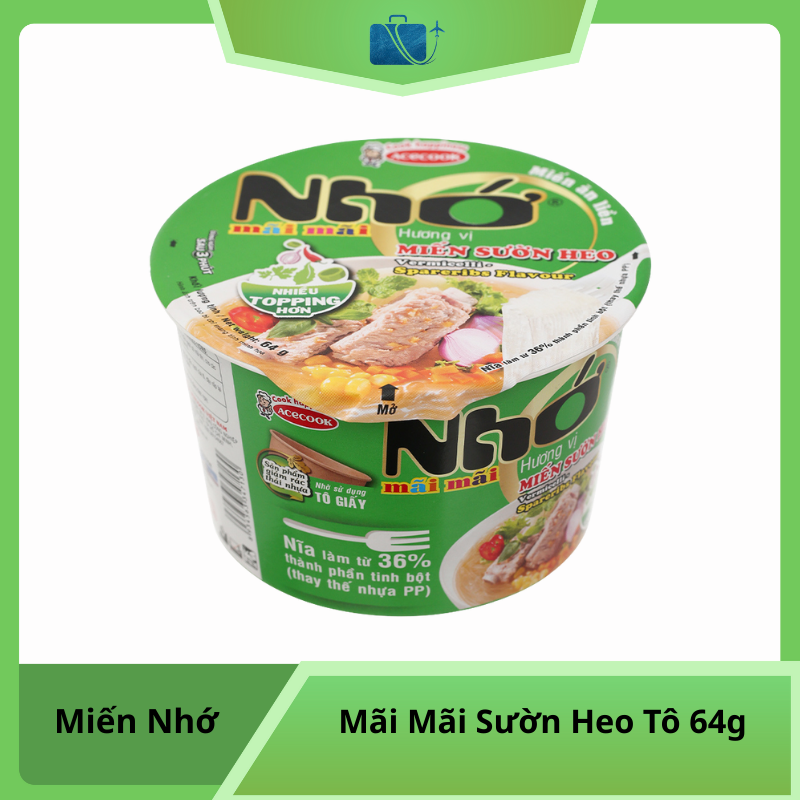 Miến Nhớ Mãi Mãi Sườn Heo Tô 64g