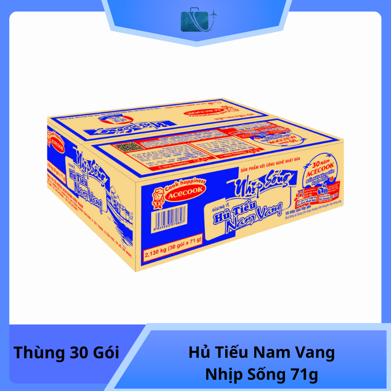 Thùng 30 Gói Hủ Tiếu Nam Vang Nhịp Sống 71g