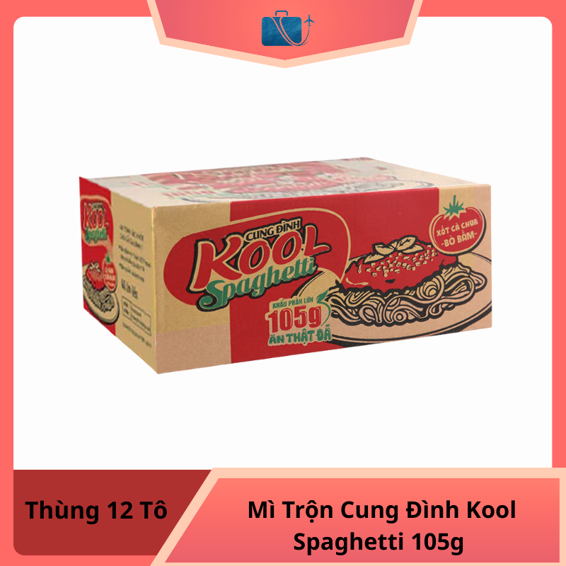 Thùng 12 Tô Mì Trộn Cung Đình Kool Spaghetti 105g