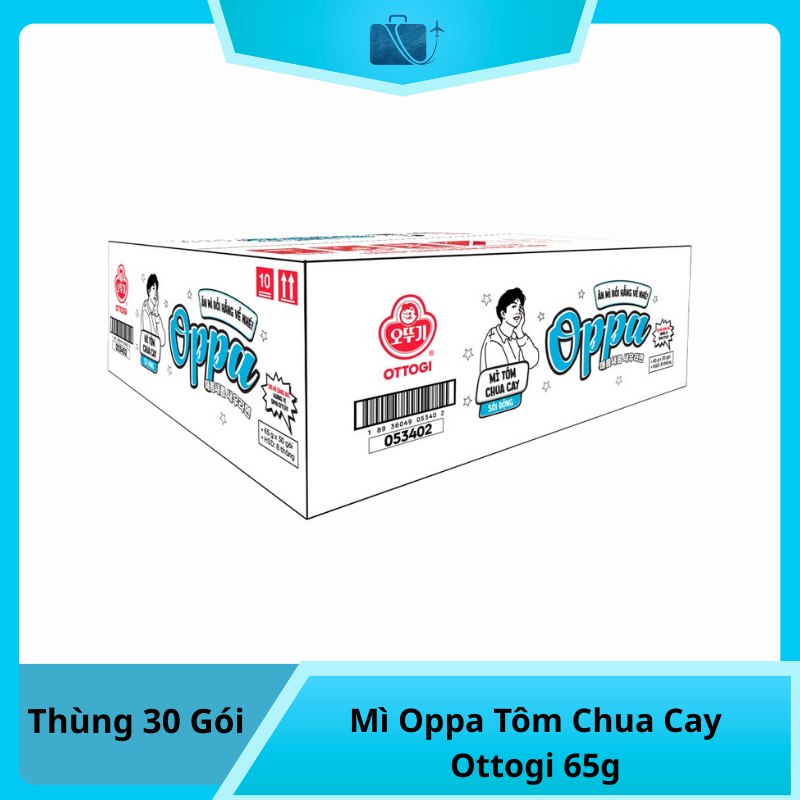 Thùng 30 Gói Mì Oppa Tôm Chua Cay Ottogi 65g