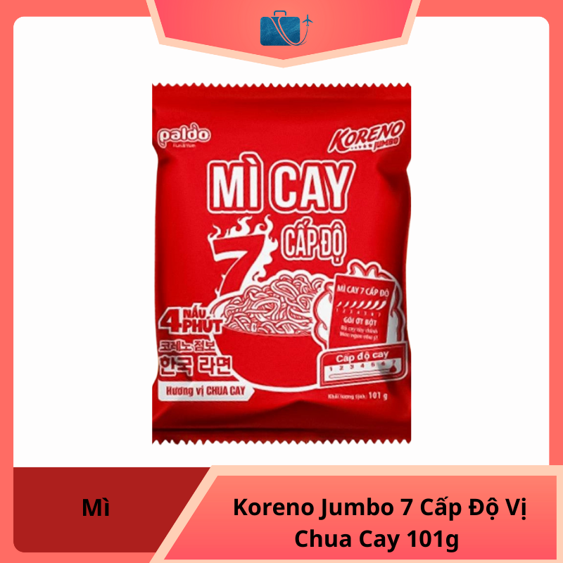 Gói Mì Koreno Jumbo 7 Cấp Độ Vị Chua Cay 101g