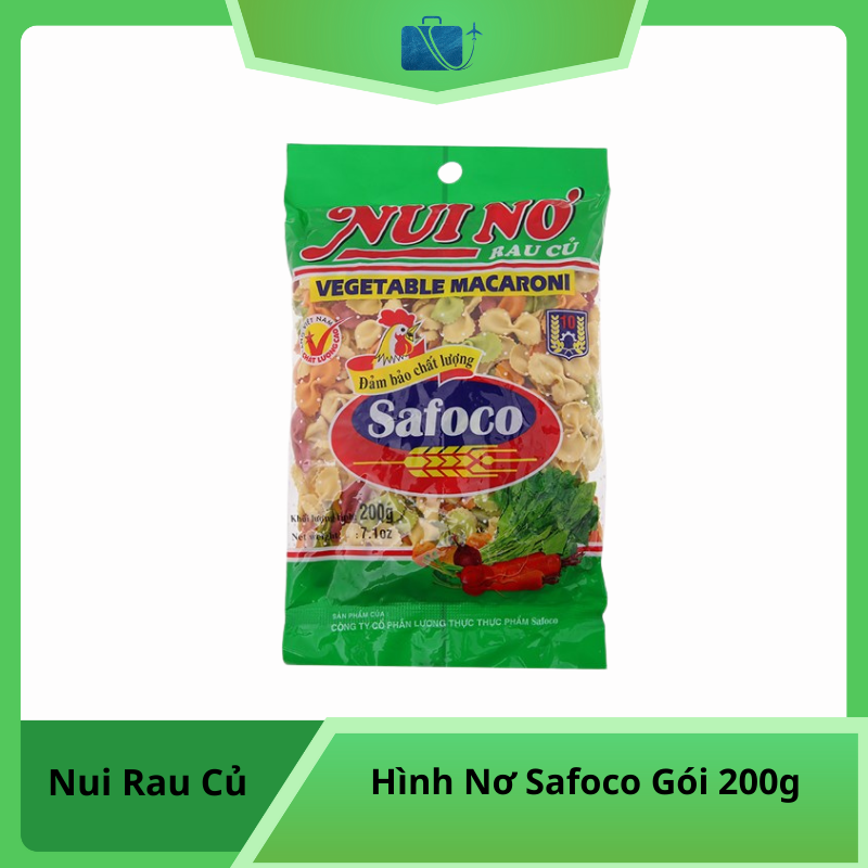 Nui Rau Củ Hình Nơ Safoco Gói 200g