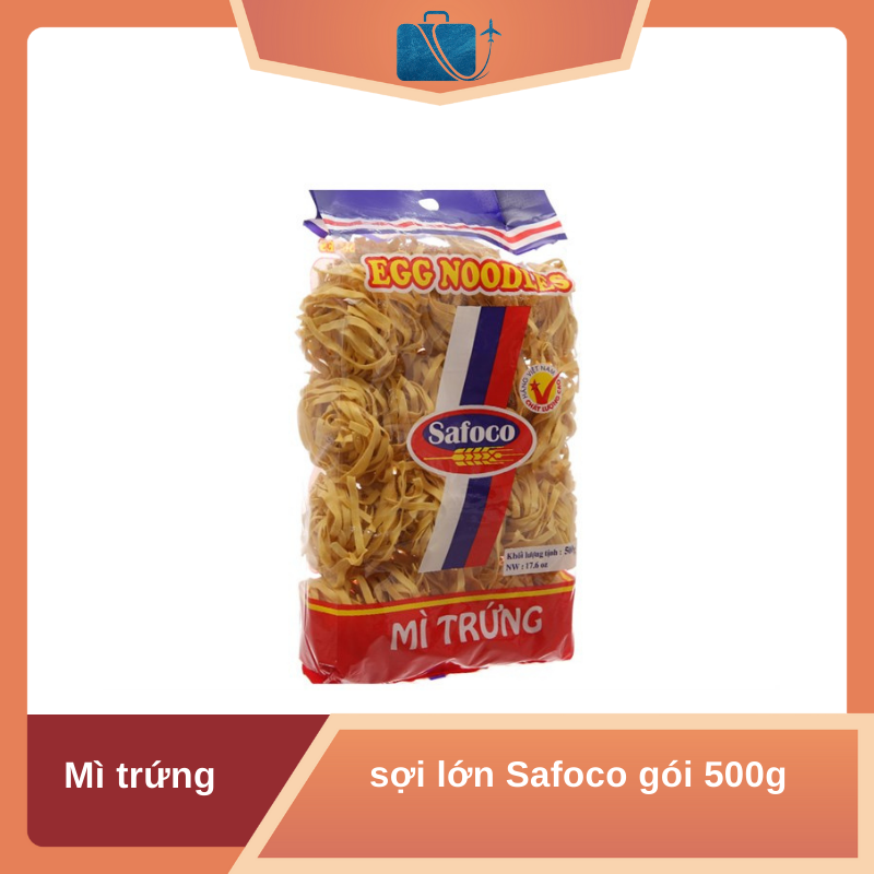 Mì trứng sợi lớn Safoco gói 500g