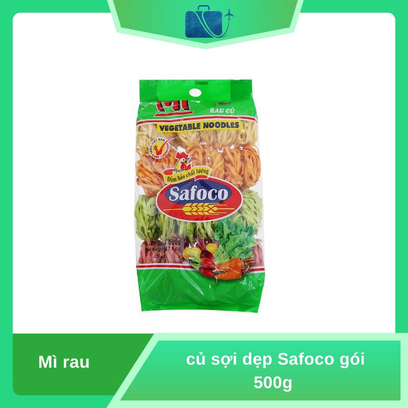 Mì rau củ sợi dẹp Safoco gói 500g