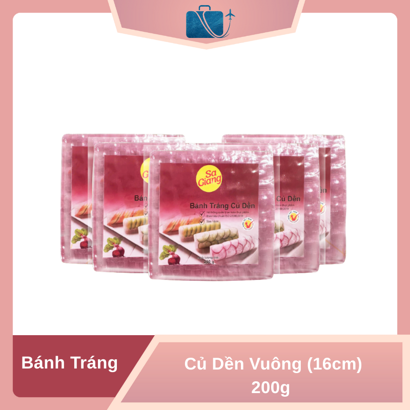Bánh Tráng Củ Dền Vuông (16cm) 200g