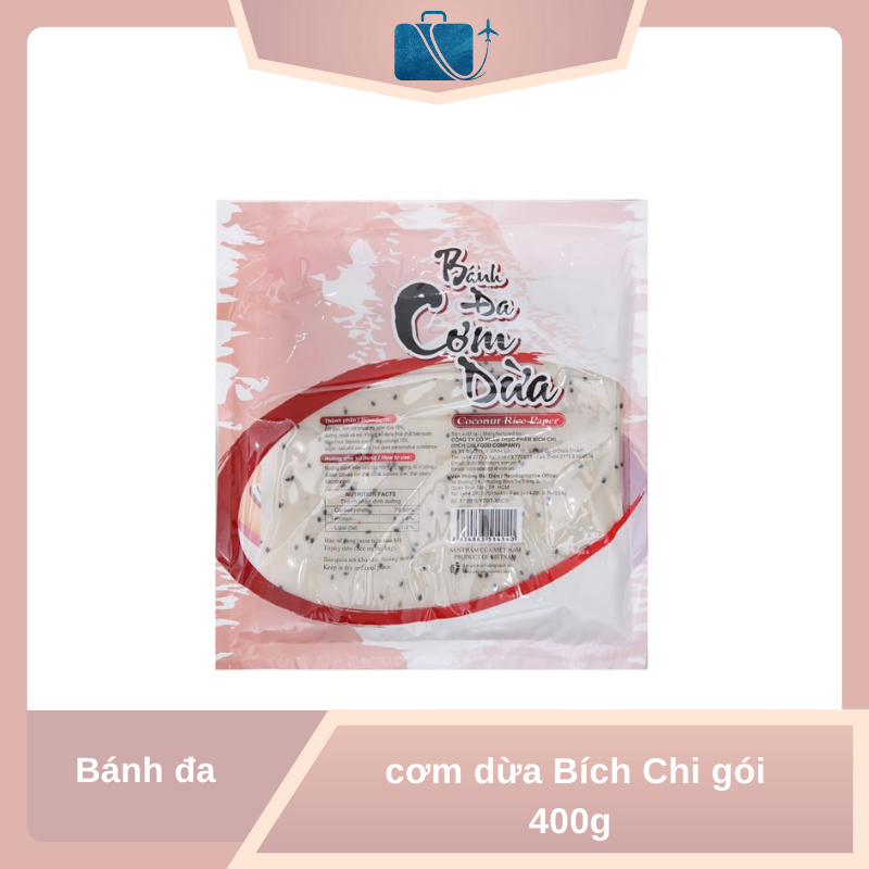 Bánh đa cơm dừa Bích Chi gói 400g