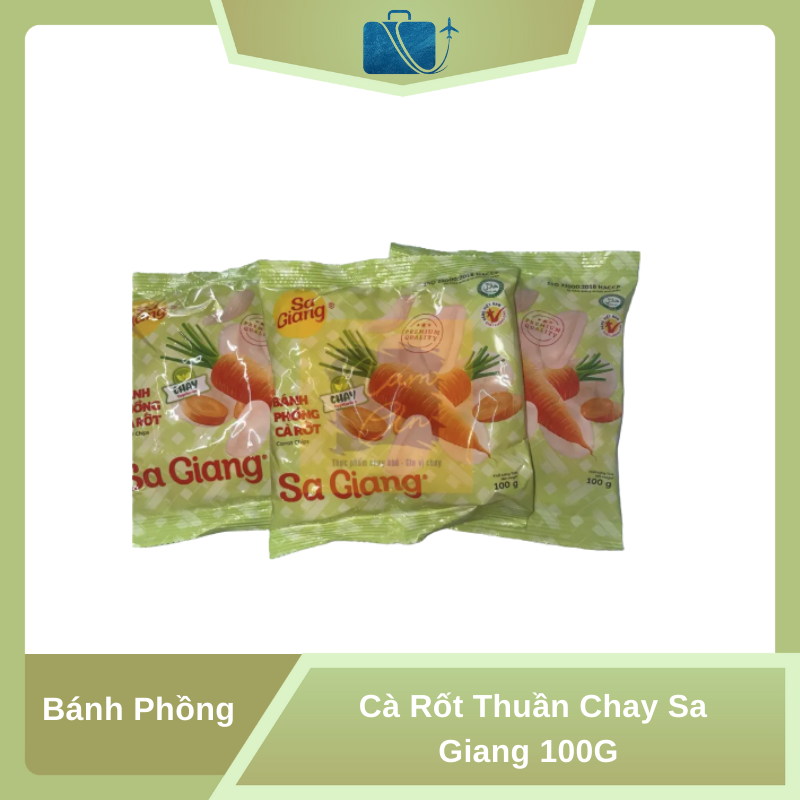 Bánh Phồng Cà Rốt Thuần Chay Sa Giang 100g