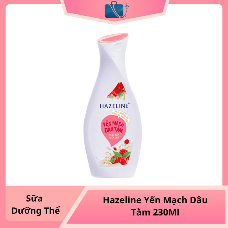 Sữa Dưỡng Thể Hazeline Yến Mạch Dâu Tằm 230ml – Dưỡng Trắng Mịn Màng, Dịu Nhẹ Tự Nhiên