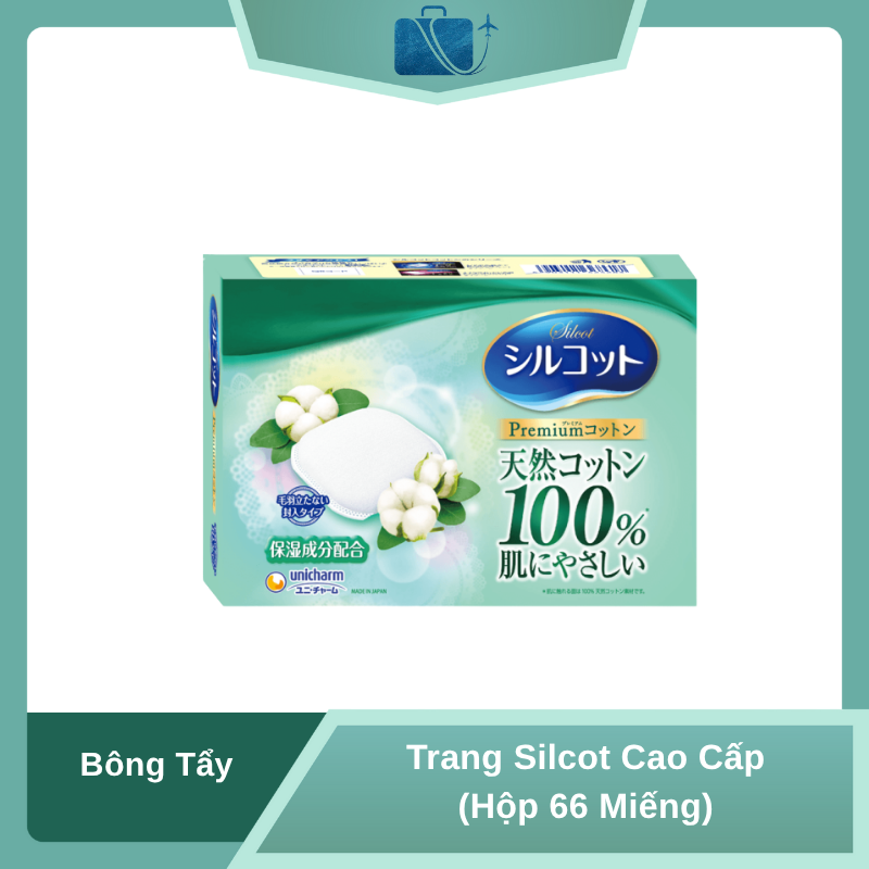 Bông Tẩy Trang Silcot Cao Cấp (Hộp 66 Miếng)