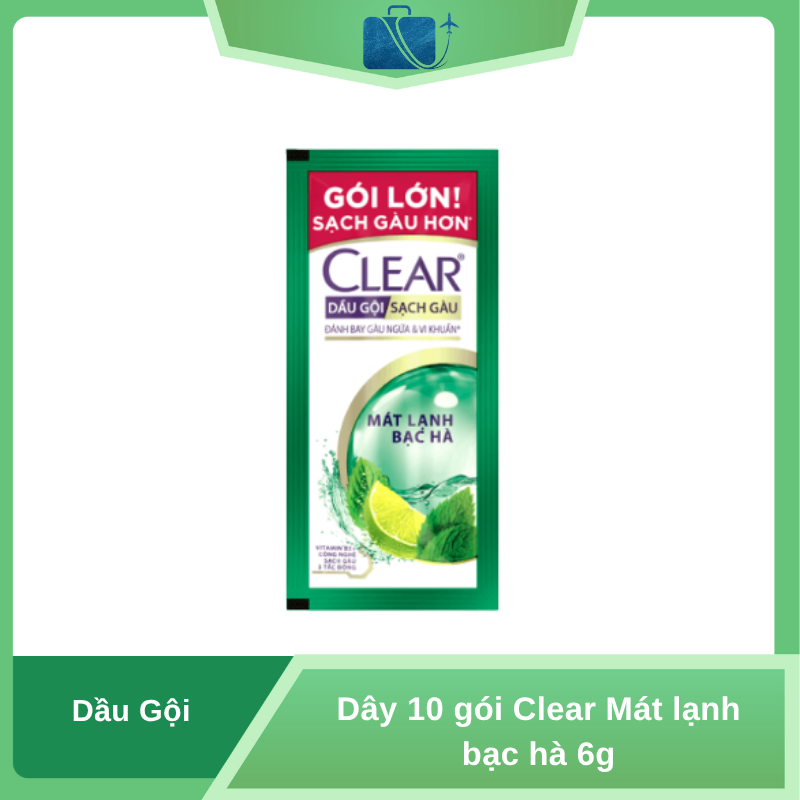 Dầu Gội Clear Mát Lạnh Bạc Hà 6g