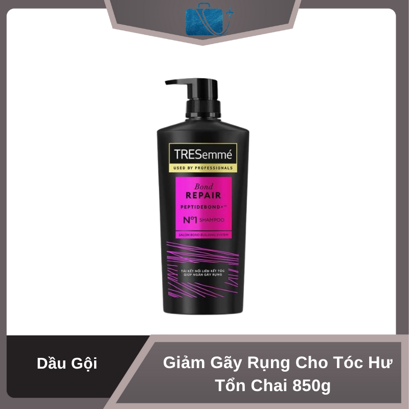 Dầu Gội TRESemmé Bond Repair  Giải Pháp Giảm Gãy Rụng Cho Tóc Hư Tổn (Chai 850g)